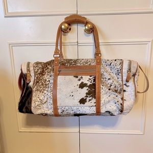 Cowhide & Leather Duffel Bag